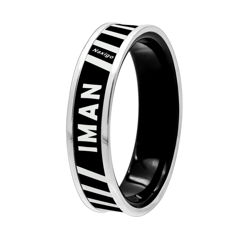 انگشتر ناکسیگو مدل شب تاب طرح ایمان کد RB15894