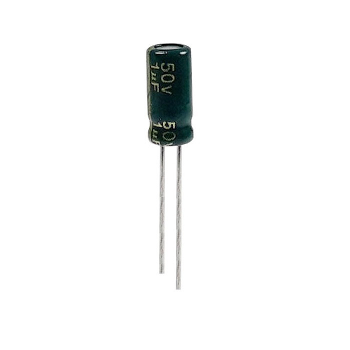 خازن الکترولیت 1میکروفاراد 50 ولت مدل TEC-150 بسته 4 عددی