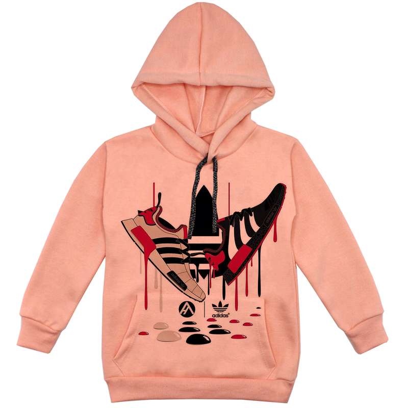 هودی پسرانه مدل کفش F183 رنگ گلبهی