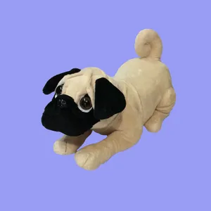 عروسک طرح سگ پاگ مدل TJM PUG LIFE کد SZ9/593 طول 37 سانتی‌متر