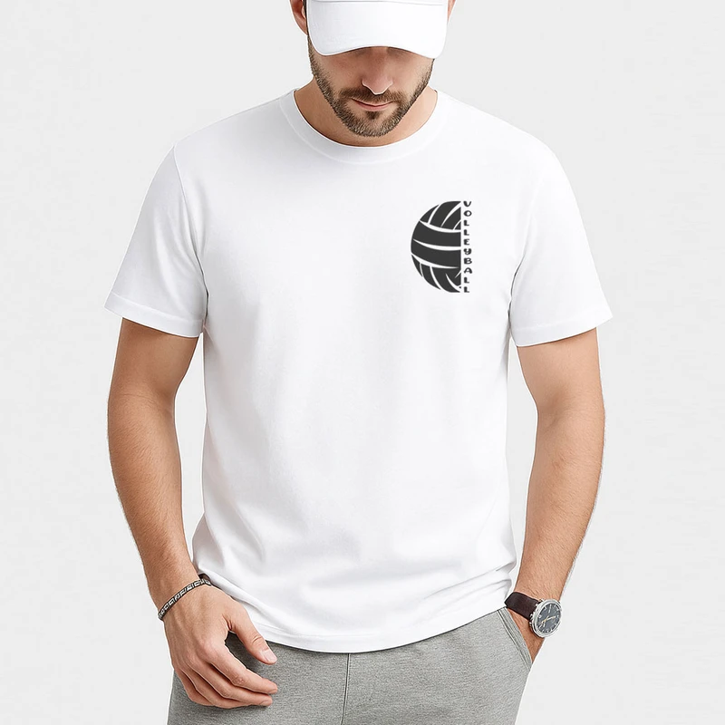 تی‌شرت آستین کوتاه مردانه مدل آدرین طرح Volleyball کد WH.2003