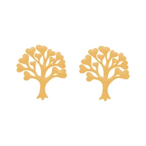 گوشواره طلا 18 عیار زنانه باراد زر مدل درخت عشق کد BZ10