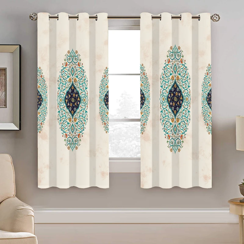 پرده نیروانا طرح سنتی مدل مخمل کد 9049 سایز 140×200 سانتی متر