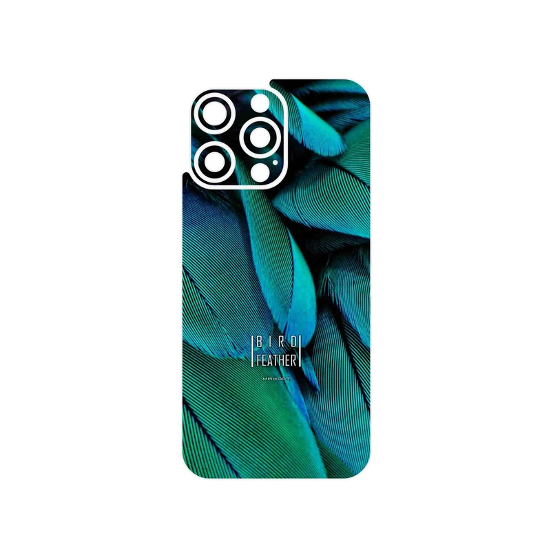 برچسب پوششی ماهوت مدل Green Feather مناسب برای گوشی موبایل اپل iPhone 15 Pro Max