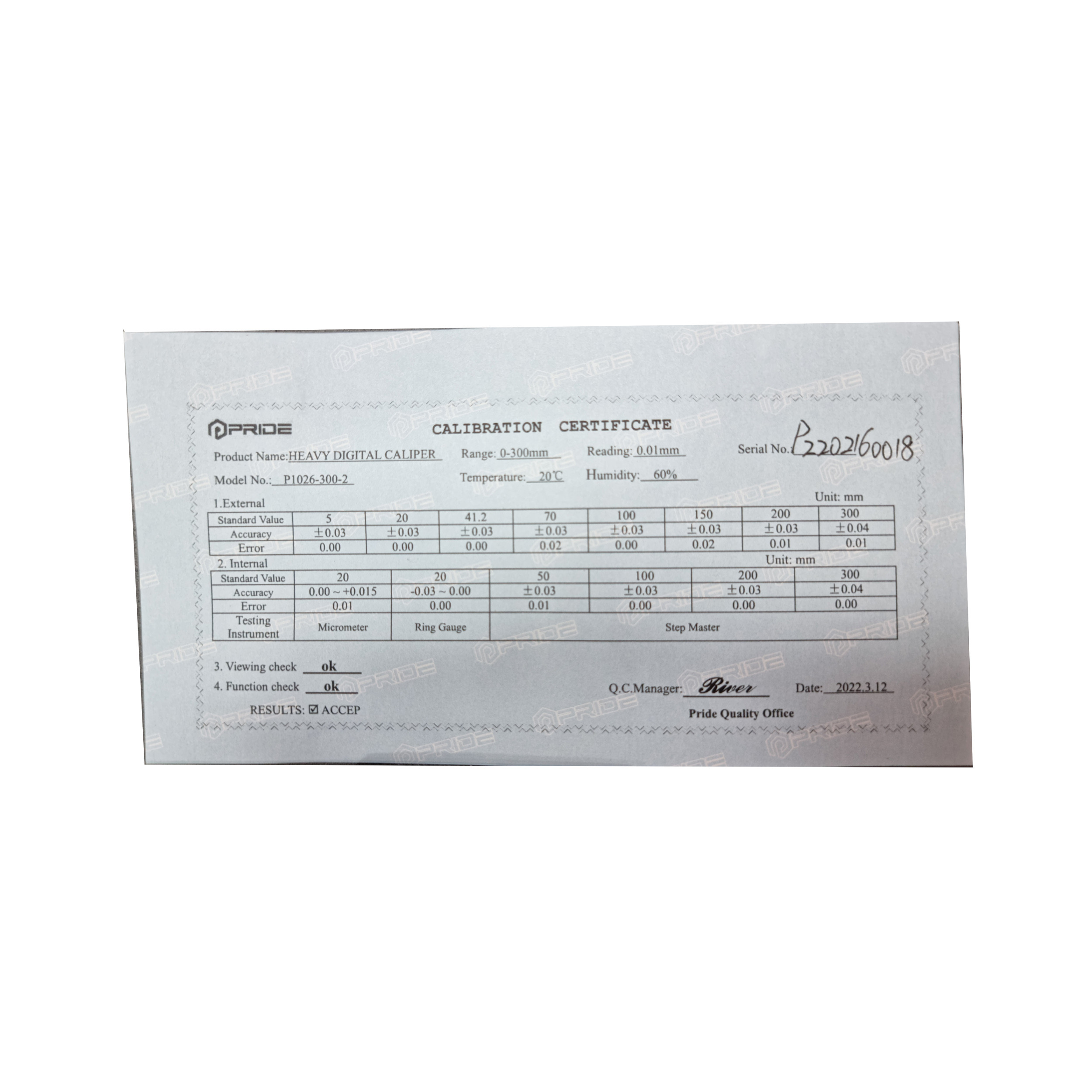 کولیس دیجیتال پراید مدل P1026-300 گستره 0-300 میلیمتر کولیس دیجیتال پراید مدل P1026-300 گستره 0-300 میلیمتر