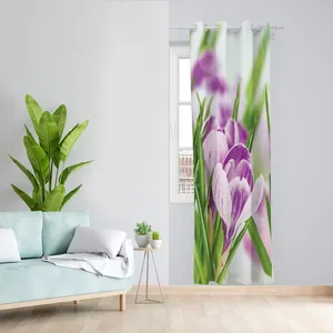 پرده طرح گل مدل مخمل پانچی کد L 435_L_ Z سایز 140x200 سانتی متر