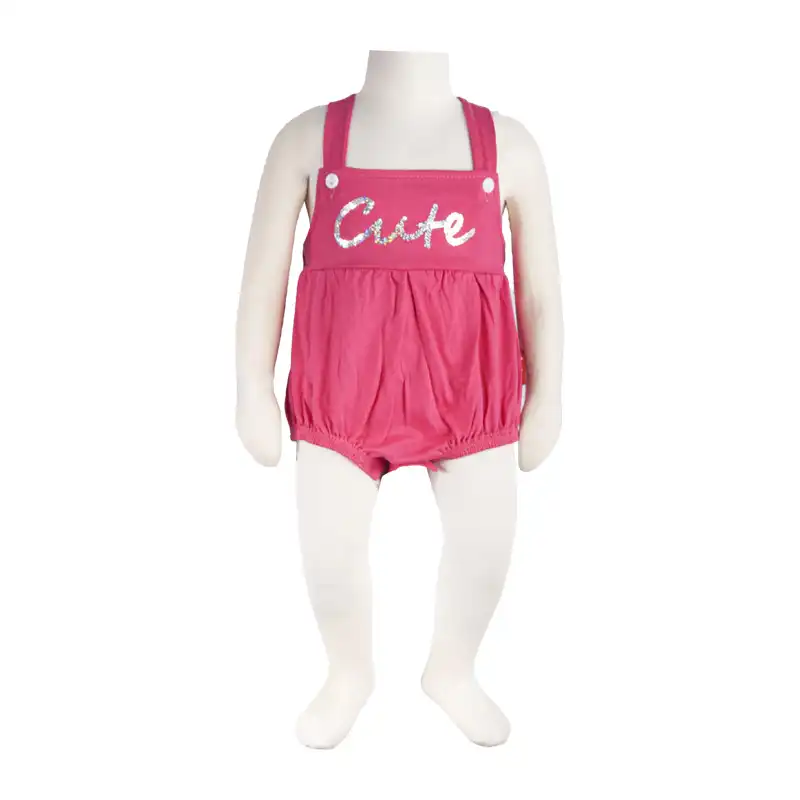 ست تی شرت و بادی  نوزادی آدمک کد 179391 رنگ سرخابی