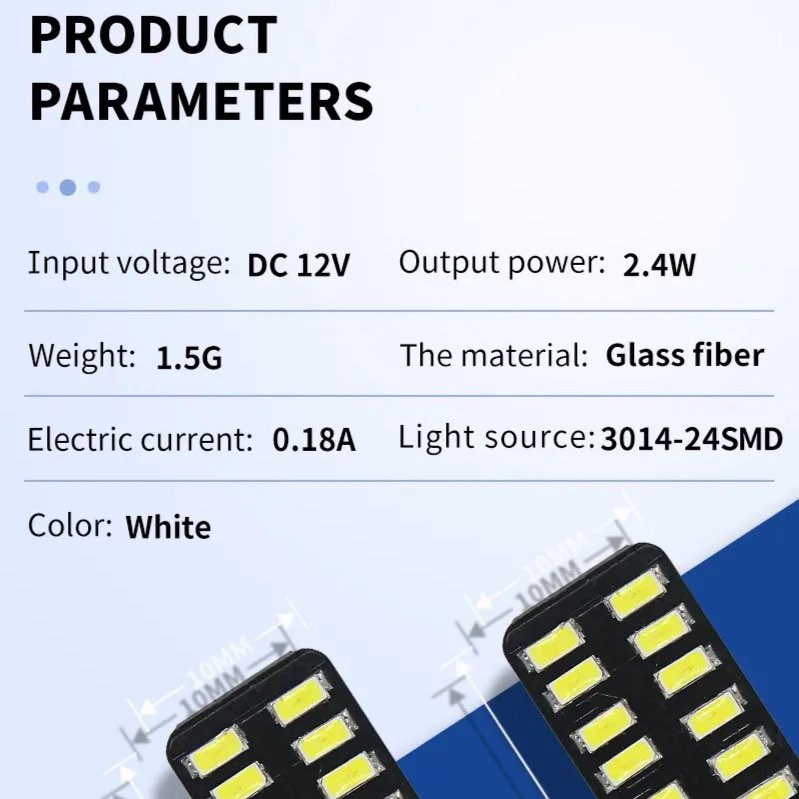 لامپ سکن خودرو اچ اف دی مدل 24SMD بسته دو عددی