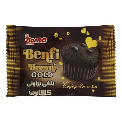 کیک شکلاتی مغز دار بنفی درنا - 50 گرم بسته 24 عددی