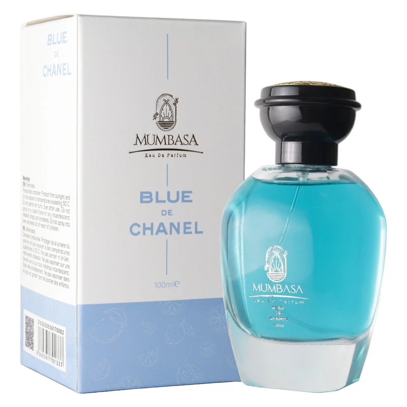 ادو پرفیوم مردانه مومباسا مدل Bleu de Chanel با رایحه خنک حجم 100 میلی لیتر