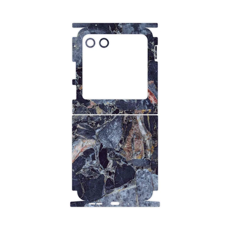 برچسب پوششی ماهوت مدل Broken black marble-FullSkin مناسب برای گوشی موبایل موتورولا Razr 40 Ultra