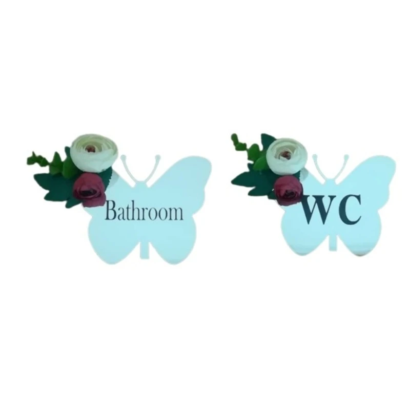 آویز تزیینی مدل سرویس بهداشتی طرح پروانه کد 01  مجموعه دو عددی