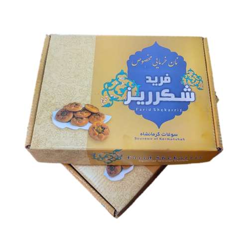 نان خرمایی پسته ای فرید شکرریز - 700 گرم - بسته 2 عددی