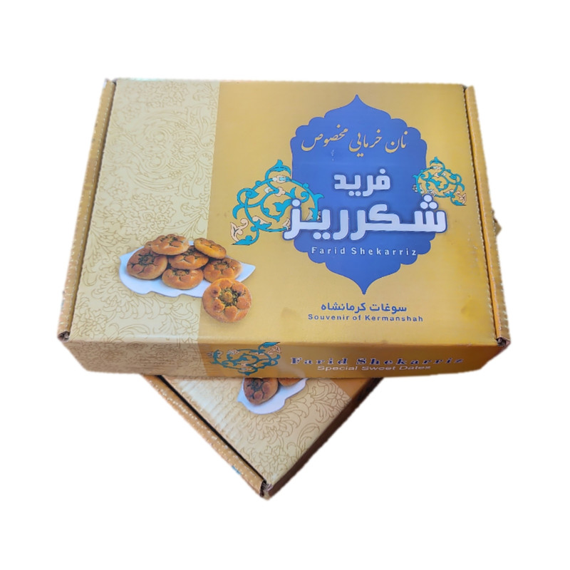 نان خرمایی پسته ای فرید شکرریز - 700 گرم - بسته 2 عددی