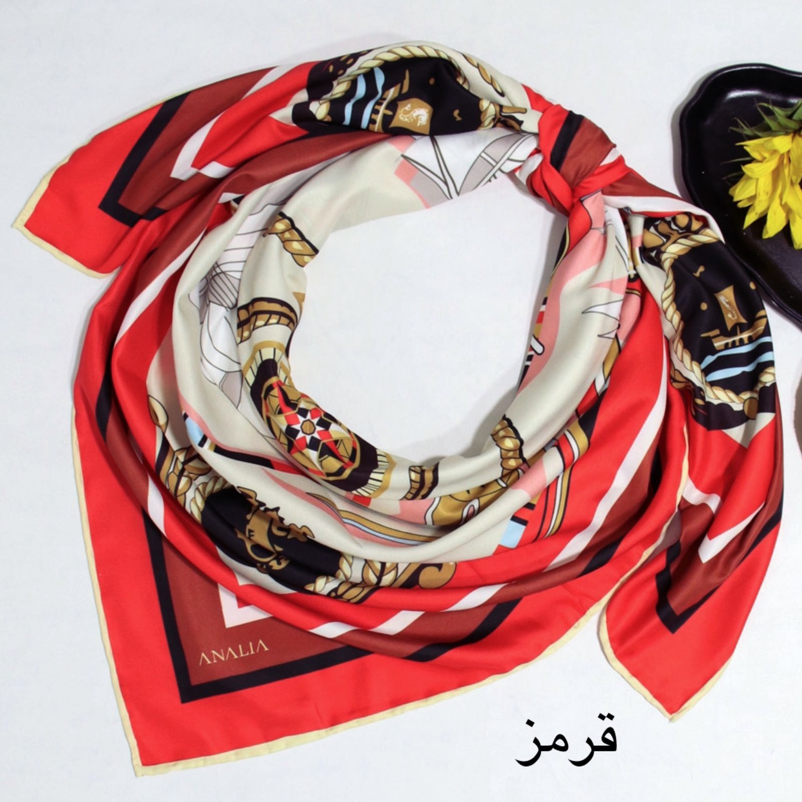 روسری زنانه آنالیا مدل ابریشم بهاری کد 9811 -  - 36