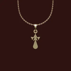 گردنبند طلا 18 عیار زنانه مدوپد مدل هندسی کد X2-1-1152