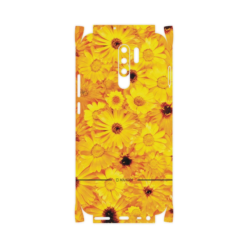 برچسب پوششی ماهوت مدل Yellow-Flower-FullSkin مناسب برای گوشی موبایل شیائومی Redmi 9