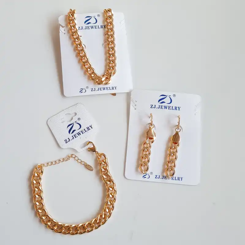 نیم ست زنانه زد جی جولری مدل زنجیری