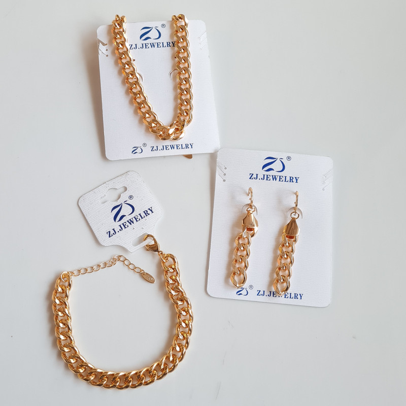 نیم ست زنانه زد جی جولری مدل زنجیری