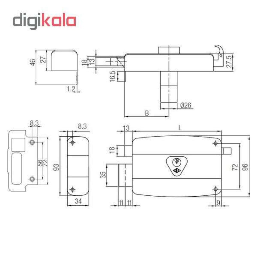 قفل حیاطی کالی مدل 2001c قفل حیاطی کالی مدل 2001c