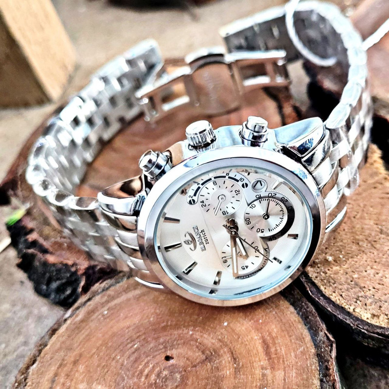 ساعت مچی عقربه ای زنانه الگانس مدل سه موتور فعال کرنوگراف کد 1003