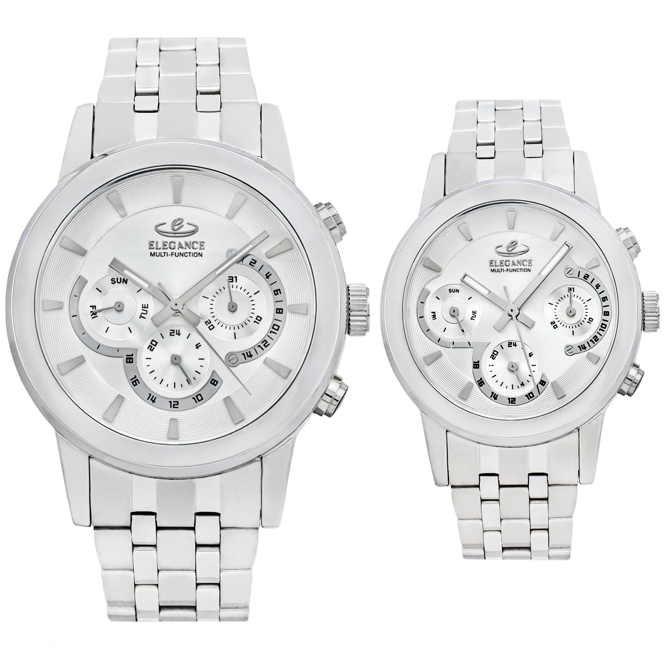 ست ساعت مچی عقربه ای زنانه و مردانه الگانس مدل EG1198SW