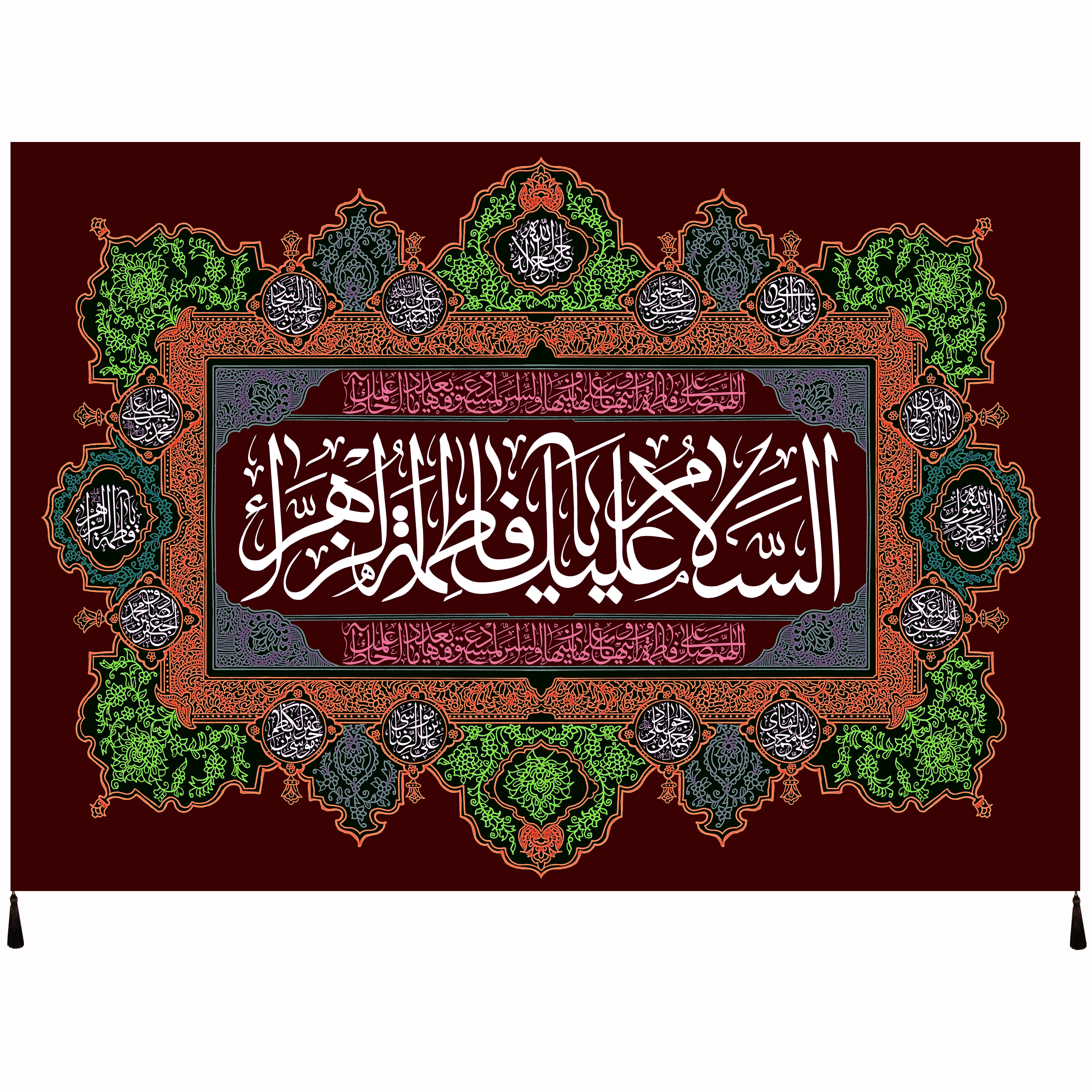 پرچم مدل حضرت فاطمه زهراء سلام الله علیها کد 97