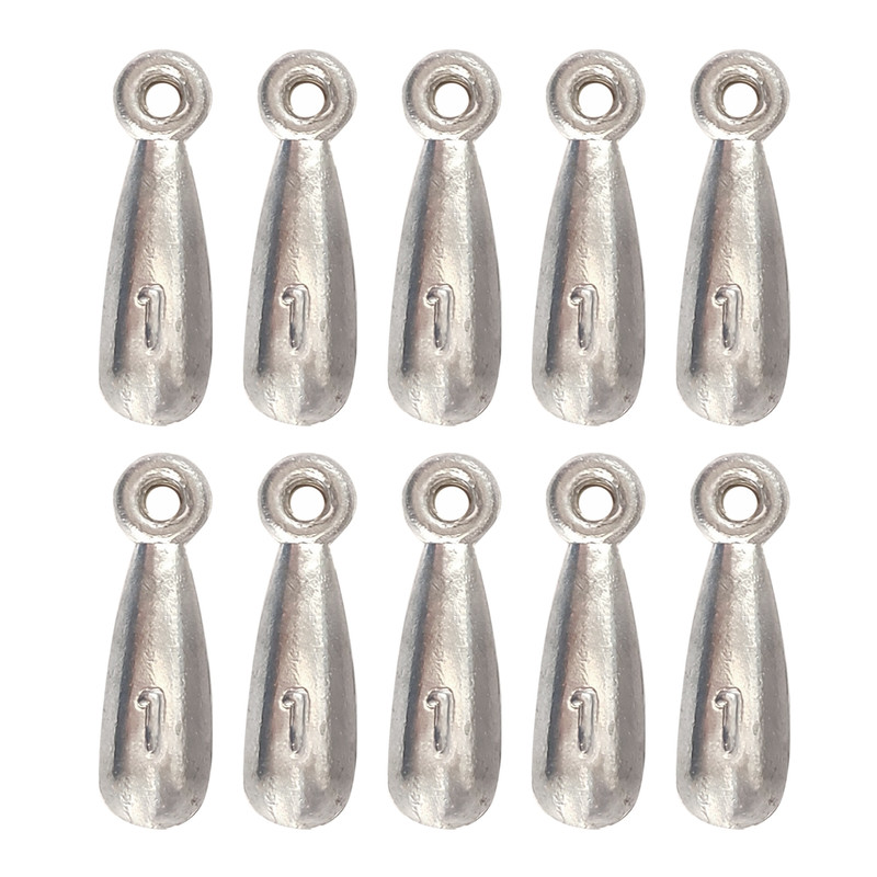 سرب ماهیگیری مدل اشکی کد 1-25g بسته 10 عددی