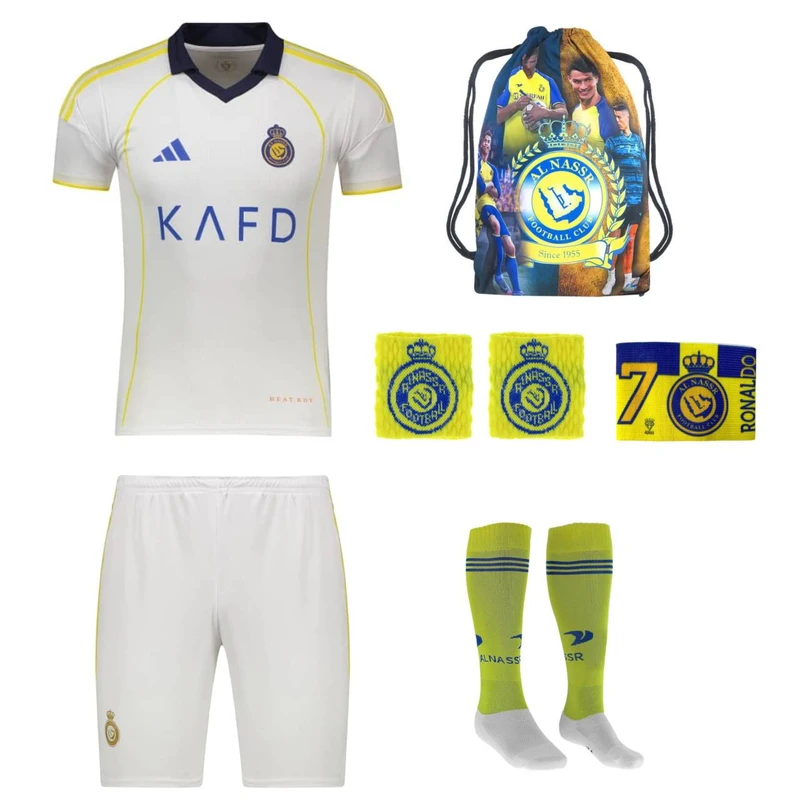 ست 7 تکه لباس ورزشی پسرانه مدل دوم النصر طرح رونالدو کد 2026