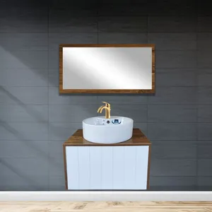 ست کابینت و روشویی مدل lenow6040 به همراه آینه