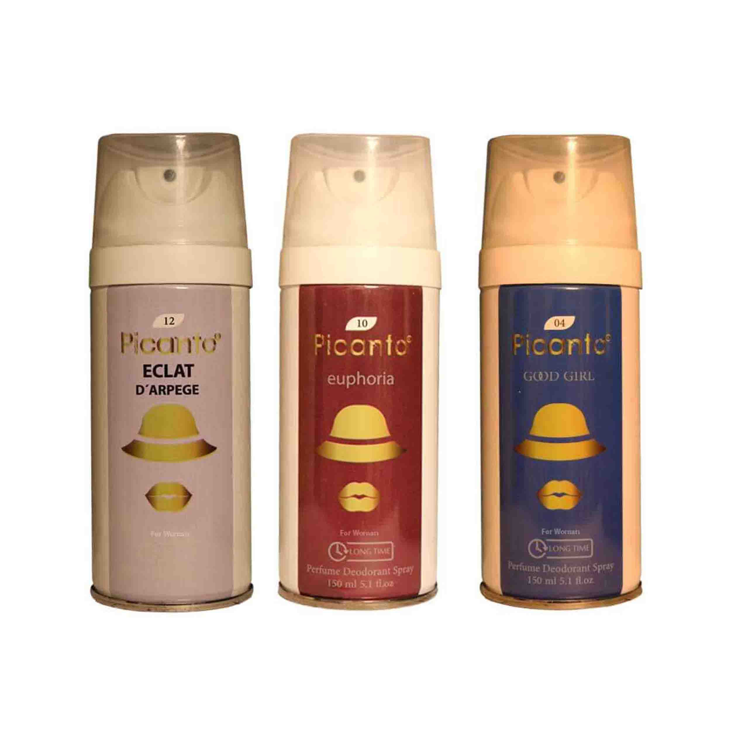 اسپری خوشبو کننده بدن زنانه پیکانتو مدل pw33 حجم 150 میلی لیتر مجموعه 3 عددی
