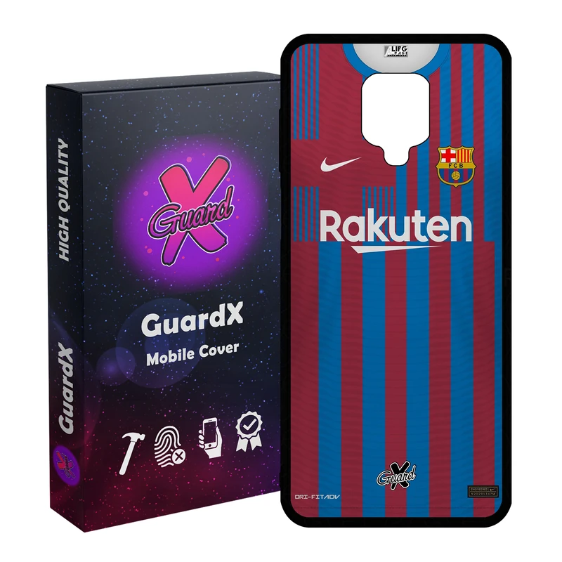 کاور گارد ایکس طرح بارسلونا مدل Glass50359 مناسب برای گوشی موبایل شیائومی Redmi Note 9S / Note 9 Pro / Note 9 Pro Max