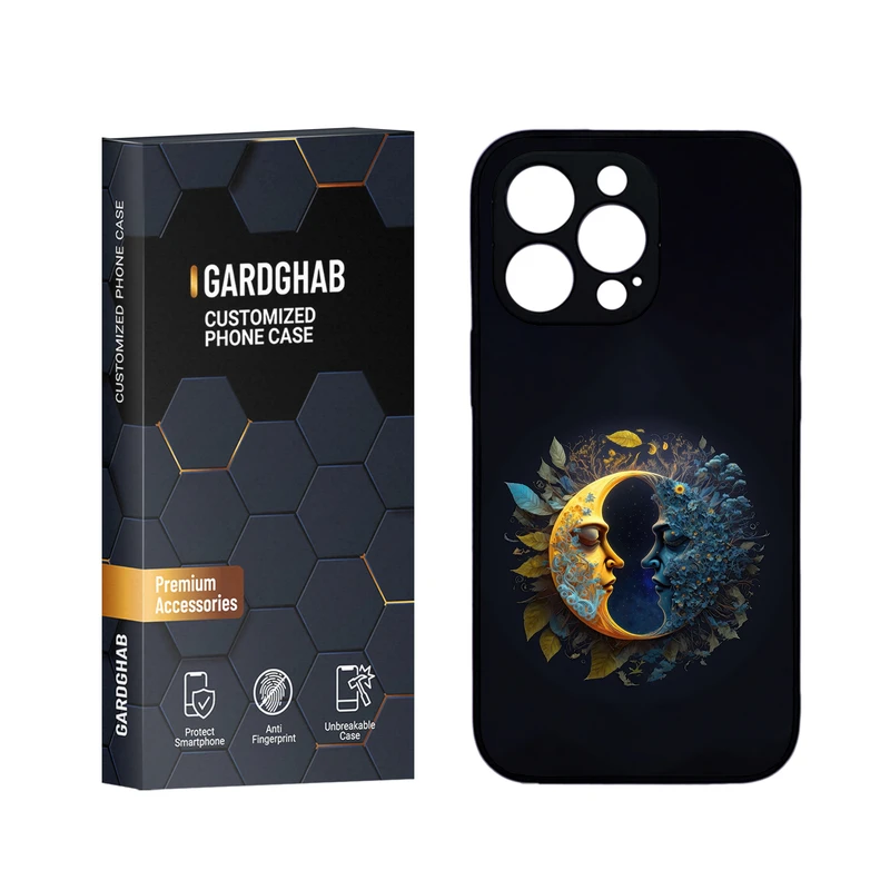 کاور گارد قاب مدل دورژله ای پشت گلس هنری مناسب برای گوشی موبایل اپل iPhone 13 Pro