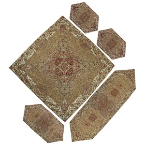 ست 5 تیکه رومیزی ترمه طرح پرنیان‌