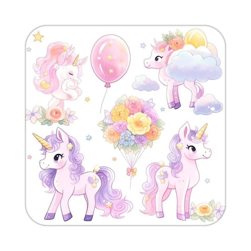 زیر لیوانی کاکتی طرح اسب تک شاخ و یونیکورن مدل mp30057