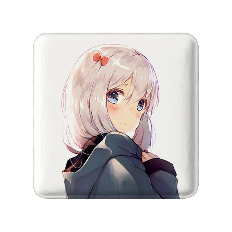 مگنت خندالو طرح انیمه ارومانگا سنسی Eromanga Sensei  مدل مربعی کد 22714