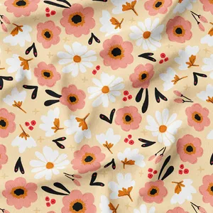 پارچه لباس عرض 1.5 متر پارچه باما مدل سپیده بهار کد 7011226 رنگ صورتی