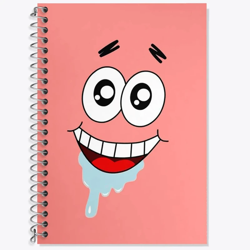 دفتر زبان 50 برگ خندالو مدل دو خط طرح پاتریک باب اسفنجی کد 1346