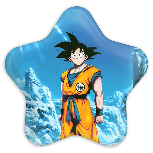 پیکسل خندالو طرح گوکو انیمه دراگون بال مدل ستاره ای کد 4939