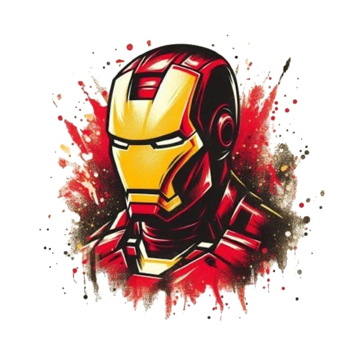 استیکر پارچه و لباس پاد آفرین مدل مرد اهنین کد 166