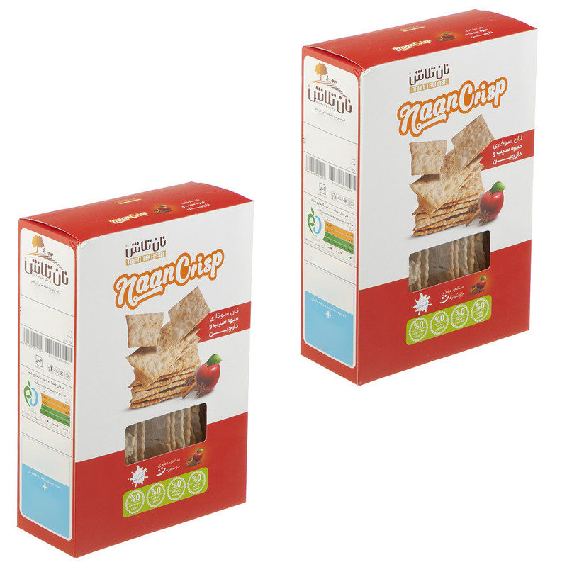بیسکویت رژیمی حاوی سیب و دارچین تلاش - 300 گرم بسته 2 عددی