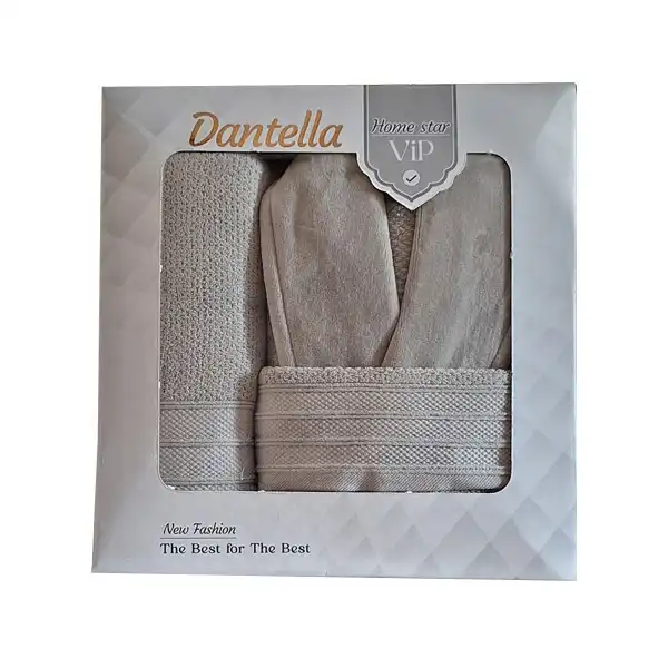 سرویس حوله پالتویی 5 تکه هوم استار مدل دانتلا کد 4081