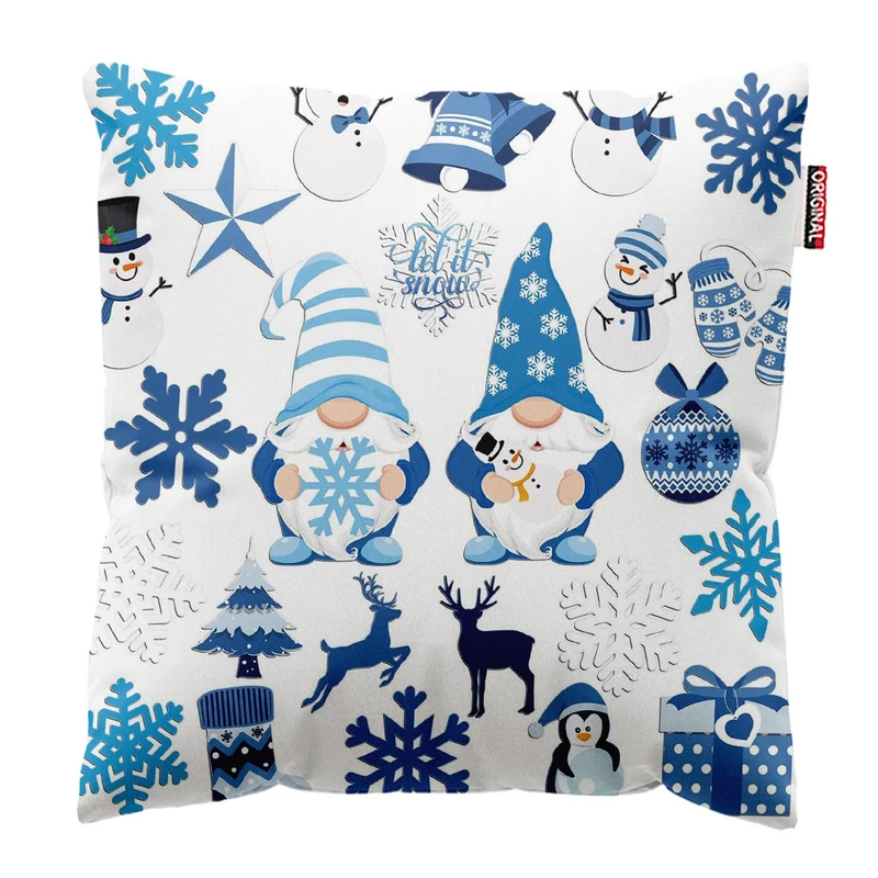 کوسن پاد آفرین طرح بابانوئل کریسمس زمستون کد 2637 سایز 30*30 سانتی متر