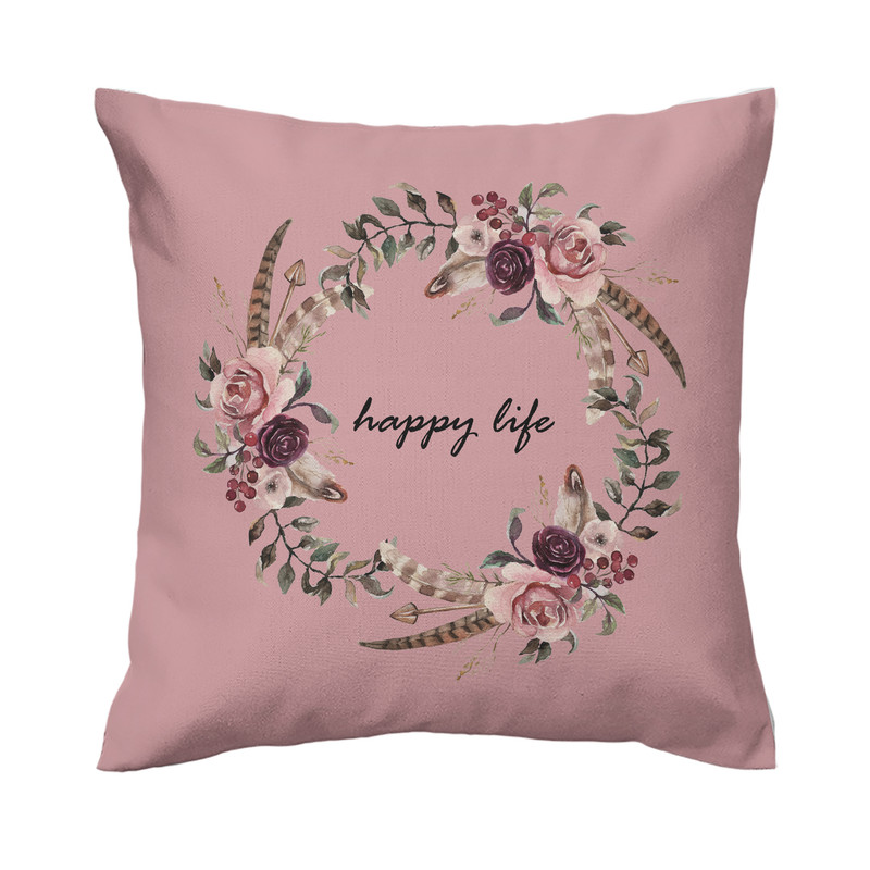 کاور کوسن طرح happy life کد 4128