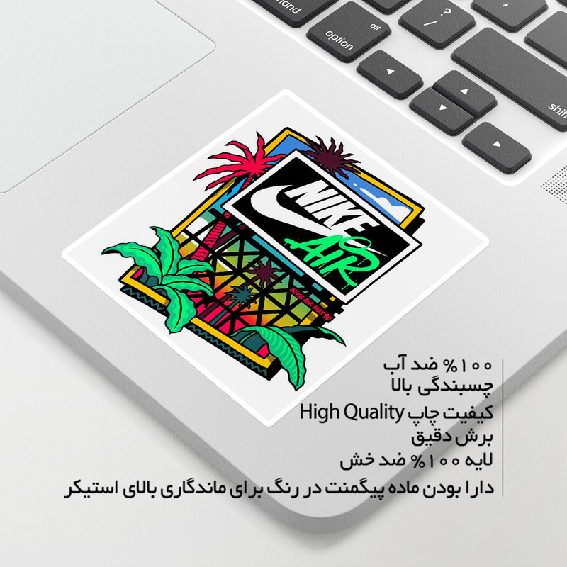 استیکر لپ تاپ ماسا دیزاین طرح گل مدل STKO3