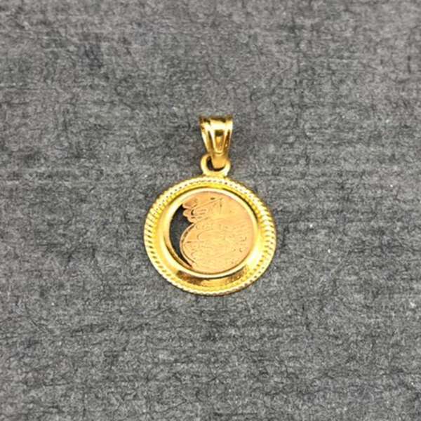 آویز گردنبند طلا 18 عیار دخترانه دوست خوب مدل dk865