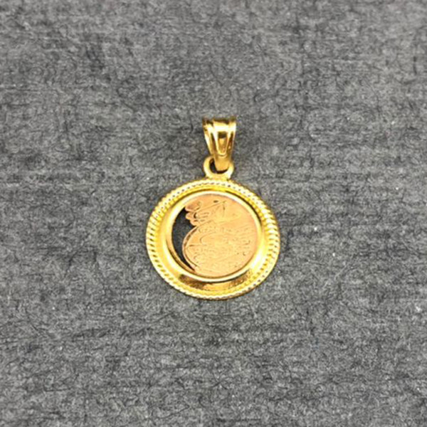 آویز گردنبند طلا 18 عیار دخترانه دوست خوب مدل dk865