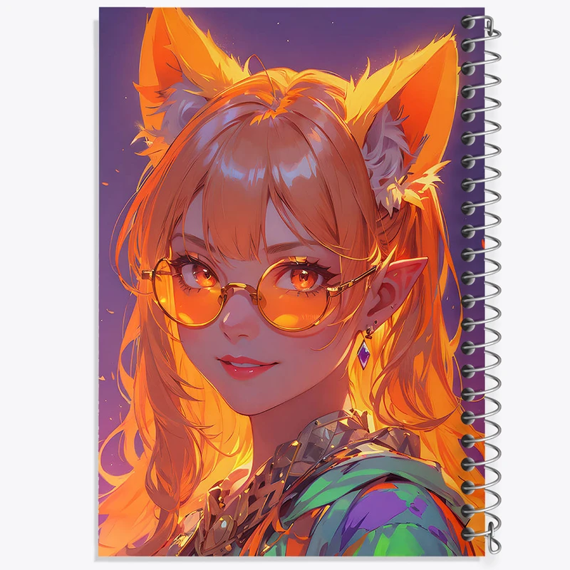 دفتر نقاشی 50 برگ خندالو طرح دختر انیمه ای کد N1687