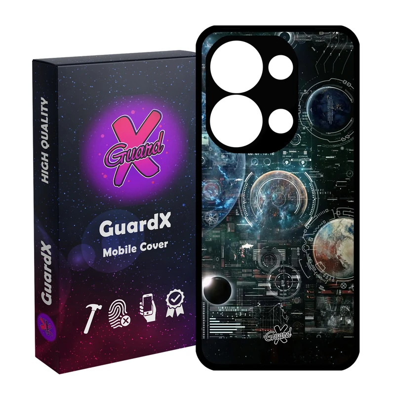 کاور گارد ایکس طرح فضا مدل Glass10512 مناسب برای گوشی موبایل شیائومی Redmi Note 13 Pro 4G / Poco M6 Pro 4G