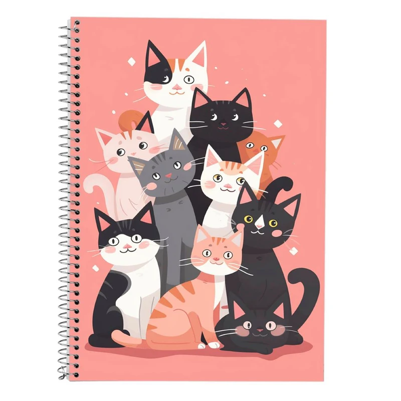 دفتر لغت 50 برگ مدوپد طرح سگ و گربه کد DF17231